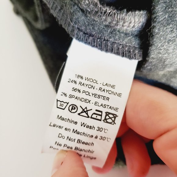 Revolve Dress Addict Pants High Rise Wool Lady-like Business Career Grey 38 NWT - Picture 9 of 14